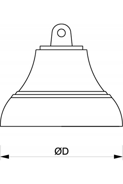 NO BRAND Clopot de navă cu pânze 105mm Alamă - Foresti & Suardi / Italia