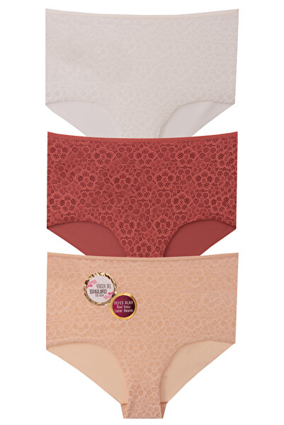 papatya lingerie Laser Cut Lace on the Front - Laser Cut Micro Stylish High W...
