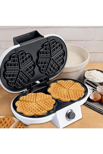 SOKANY 1000W Mini Double Heart Waffle Maker: Non-Stick Iron for Waffles, Pani...