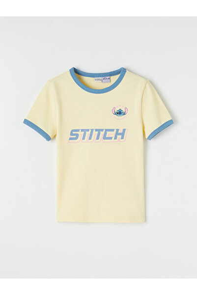 LC Waikiki Tricou pentru fete cu imprimeu galben Stitch