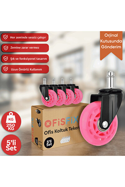 Ofisfix Ofis Fix 75mm Silikon Oyuncu Koltuğu Tekeri | Ofis Koltuk Tekeri | Ul...
