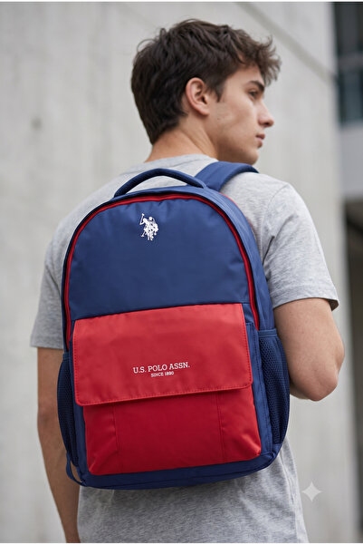 U.S. Polo Assn. حقيبة ظهر مدرسية للجنسين حقيبة سفر يومية 26096-26097-26102