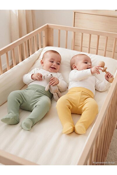 Minidamla Basic 2-Piece Set with Booties for 3-9 Months Single-Bottom Baby - ...