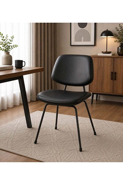 N.zone Luxury Modern Dining Chair with Soft Faux Leather Upholstery, Sturdy B...
