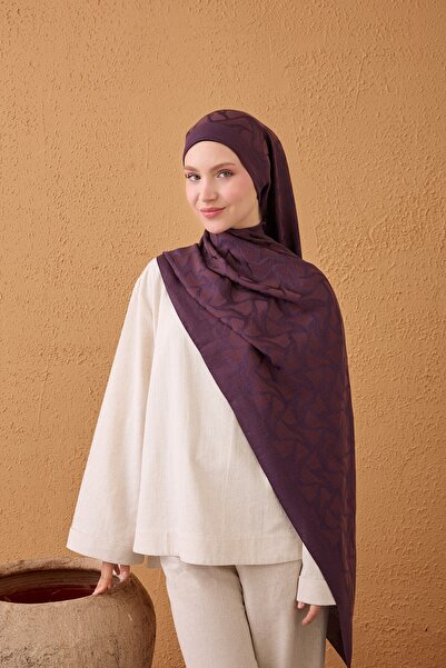 Silk Home Naia Cotton Shawl Aris Plum