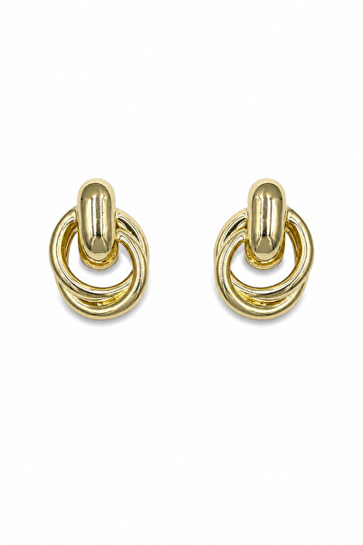Jack Ferrero Modern Stylish Yellow Color Interlocking Ring Design Women's Bij...