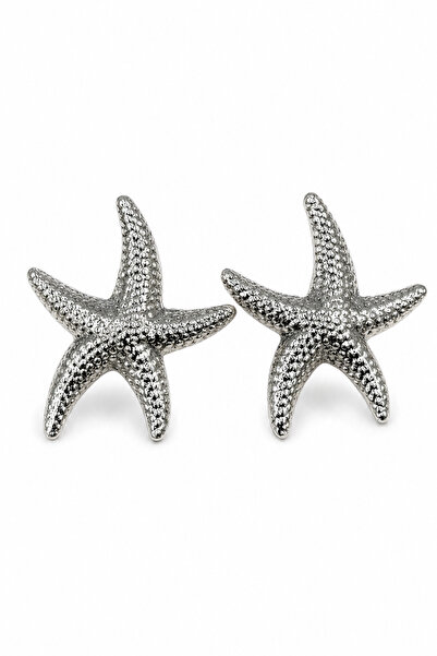 Jack Ferrero Gray Tone Earring Set with Starfish Figure - Stylish and Modern ...
