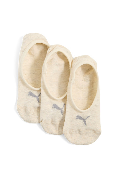 Puma Footie 3-Pack Unisex Brown Casual Style Socks 90693030