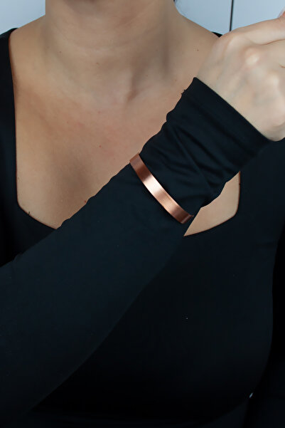 Liveyn Design Ayetel Kürsi Written Copper Open Clasp Bracelet