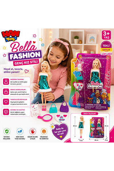 Han toys Bella Fashion Moda Bebek – Aksesuarlı Oyuncak Bebek ve Evcil Hayvan ...