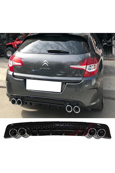 HasAkman Citroen C4 Difüzör Lüx Tip İthal Ultra Parlak Siyah Difizör