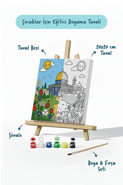 Tabdiko Kubbetü’s-Sahra Şövaleli Boya Seti 20x20