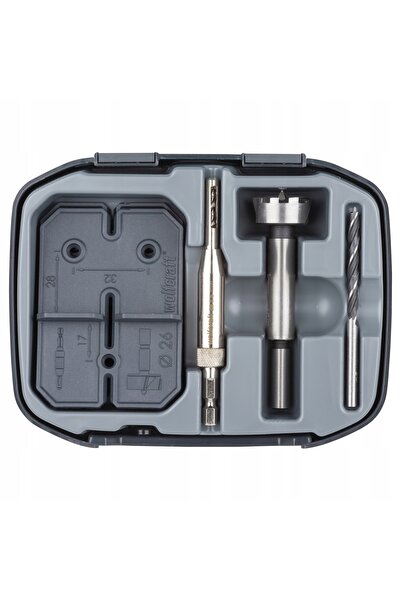 Wolfcraft Kit de instalare balamale pentru mobilier și dulapuri de 26mm