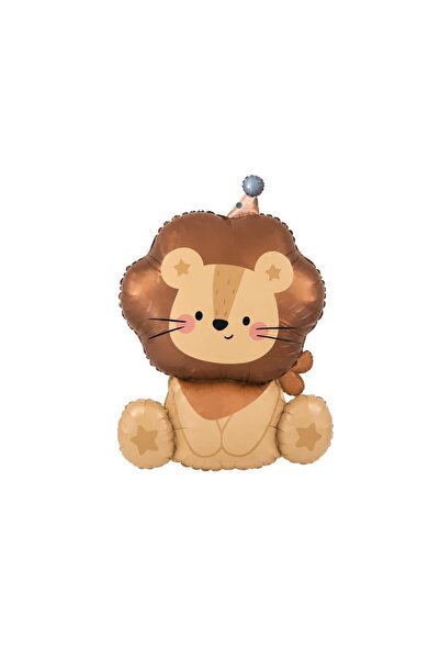 Patladı Gitti Party Hat Lion Foil Balloon – Safari and Jungle Themed Birthday...