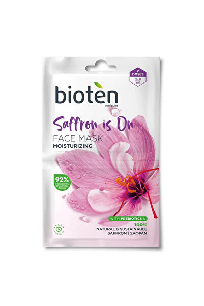 Bioten Μάσκα Προσώπου για Βαθιά Ενυδάτωση 2x8ml με Κρόκο & Πρεβιοτικά Vegan