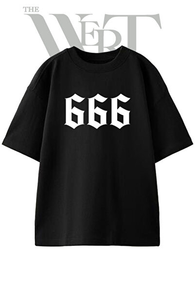 THEWERT Μπλουζάκι Unisex Μαύρο Oversize με στάμπα Blackletter G Design
