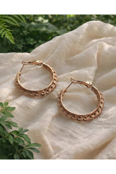 ILSA Rose Gold Hoop Earrings