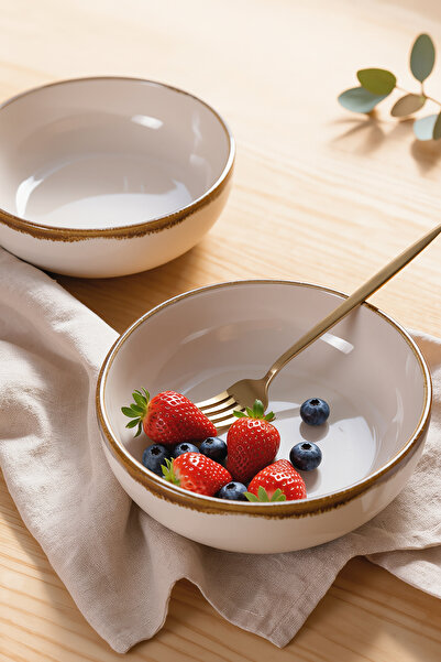 Keramika Straw Kera Salad Bowl 18 cm 2 Pieces