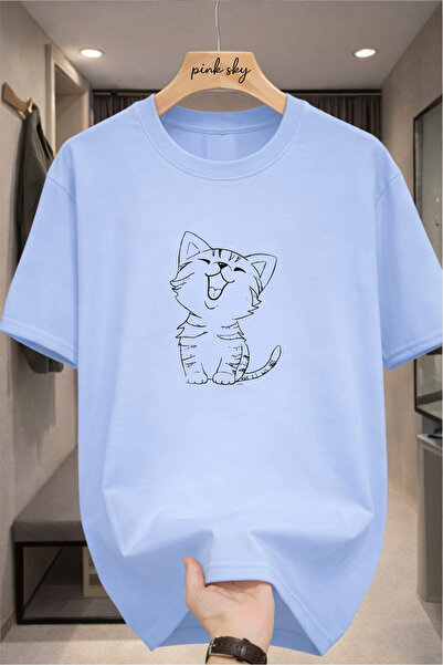 Pink Sky Premium Oversize T-Shirt 100% Cotton Unisex Comfortable Fit Trending...