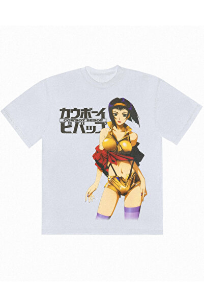 Grafftee Clothing Cowboy Bebop Φέι Βαλεντίν Τυπωμένο Unisex Oversize T-Shirt