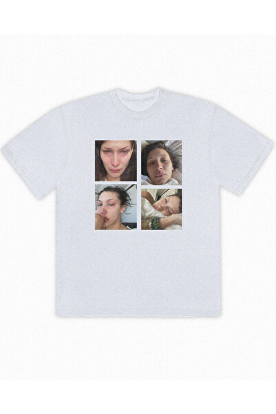 Grafftee Clothing Sad Bella Hadid Printed Unisex Oversize T-Shirt