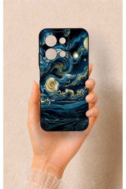 Vip Case Redmi 15C 4G Uyumlu Yıldızlı Gece Desenli Silikon Kılıf
