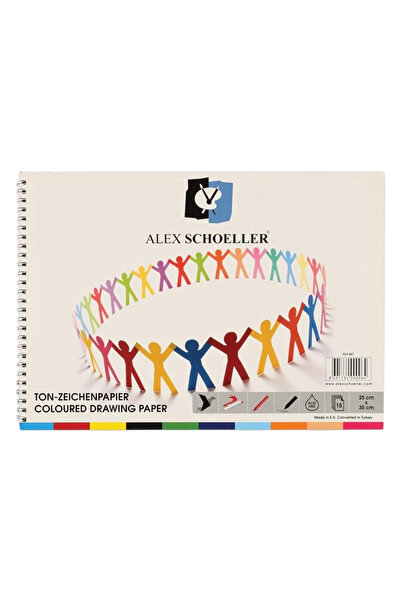 Alex Schoeller Alex Spiral Notebook 25X35Cm 15 Pages 120 Gr (Alex-841)