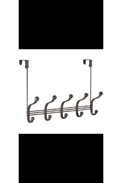 HomeNew Metal 5 Double Hook over the Door Clothes and Towel Hanger - Bronze /...