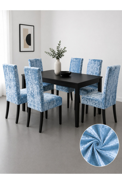 delfin HomeRoy Huse Catifea pentru Scaune – Set 6 Bucăți
