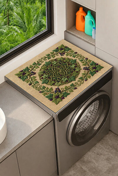 Valerine Life Clothes Dryer Top Organizer Mat Purple Fruit Ivy Liquid-Proof C...