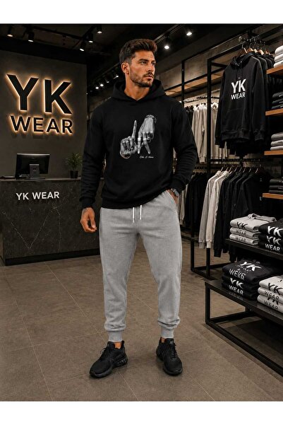 YK WEAR طقم رياضي فاخر حصري بغطاء للرأس للجنسين. تصميم خاص.