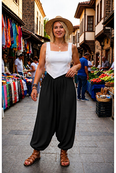 MAKSEN TEKSTİL Authentic Shalwar with Comfortable Fit and Double Pockets