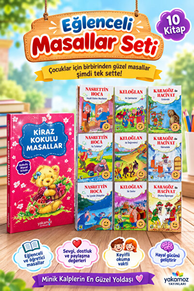 Yakamoz Yayınları 1 adet kokulu masal + 9 adet hikaye kitabı.
