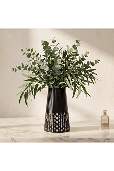 AKDEN STORE Glass Hand-Cut Premium Decorative Vase - Flower Holder