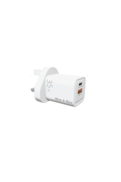 Max and Max Max & Max Gan Dual Port Charger 35 Watts - White