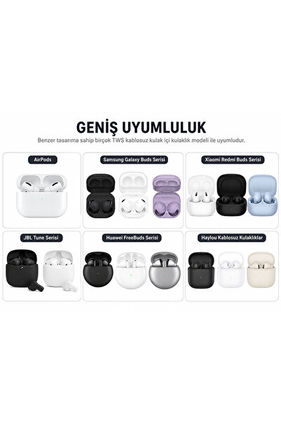 Dexmon Universal Tüm Kablosuz Kulak İçi Kulaklıklar ile Uyumlu Silikon Kulaklık Tutucu Kulak Askısı Düşmeyi Önleyici