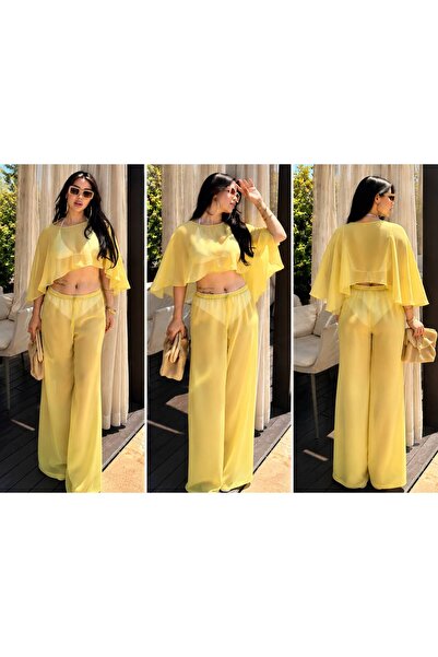 Alâ Butik Official Şifon Pareo Takım – Bikini Üstü Plaj Takımı 2’li Kimono Pa...