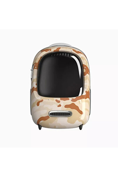 Petkit Rucsac cu hublou Cat Travel Bag 2 Ventilare Sistem iluminare Desert Camo