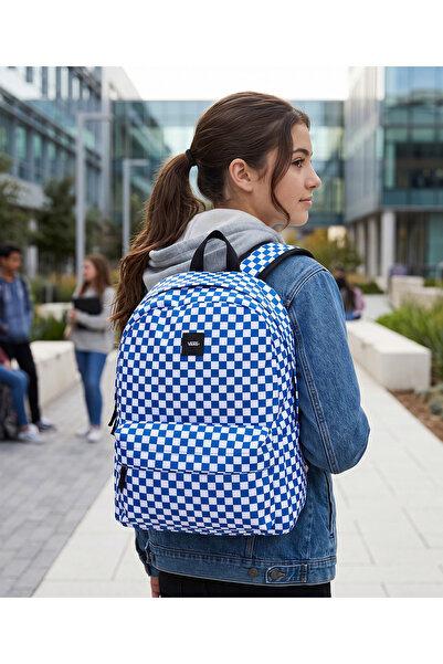Vans Rucsac Old Skool, potrivit pentru utilizare zilnică și pentru școală, co...