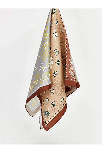 LC Waikiki Lcw Accessories Brown Patterned Women's Bandana