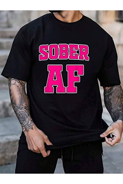 NOURAM 100% قطن من Sober AF - تي شيرت نسائي بطبعة تحفيزية للانسجام مع الذات، ...