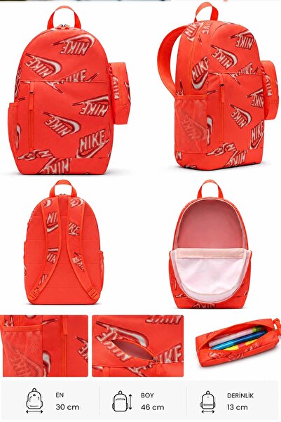 Nike Okul Sırt Çantası Kalemlikli 30x46x13 cm Günlük Okul ve Seyahat Çantası ...