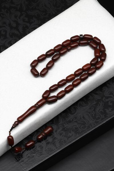 Alibaba Doğaltaş İznik Kuka Ağacı Tesbih 5 x 8 mm Kapsül Kesim - 9 Gr.