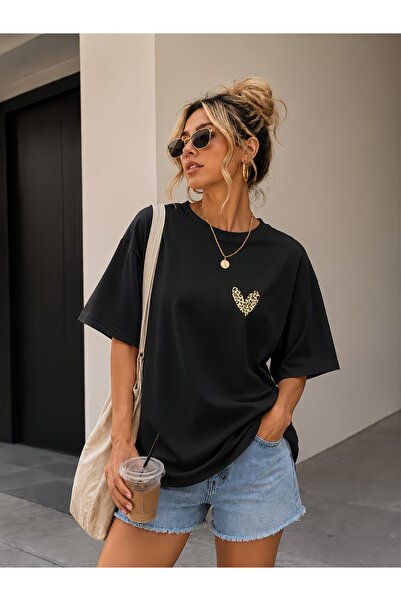 puolikuu Unisex Comfortable Fit Tshrit Printed Tshirt