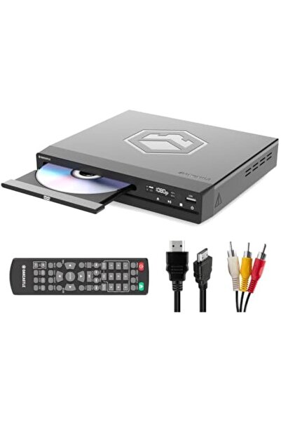 OAKCASTLE Mini DVD player HD DVD100 multiregional pentru TV, rezolutie 1080p ...