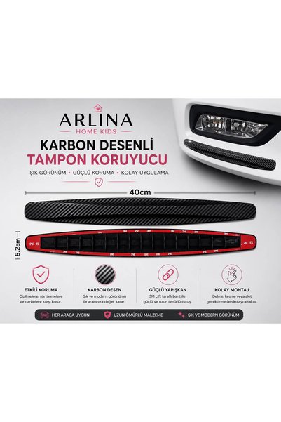 Arlina Home Kids 2-Pack Black Carbon Patterned Bumper Protector
