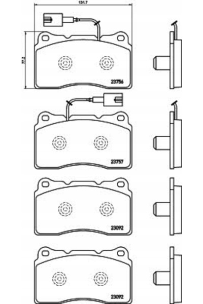 TEXTAR 23756-15,7 HAM. PADS ALFA P. GIULIETTA 10- 1.4-1.8TBI