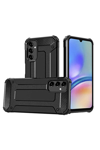 Techsuit Case for Samsung Galaxy A05s, Hybrid Armor, black - black