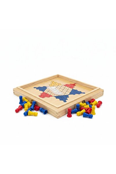 TUFY TOYS Wooden Chinese Checkers Strategy Game