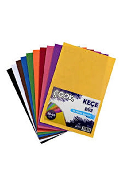 Zufigo Felt Plain 20X30 A4 10 Pieces Mixed Colors